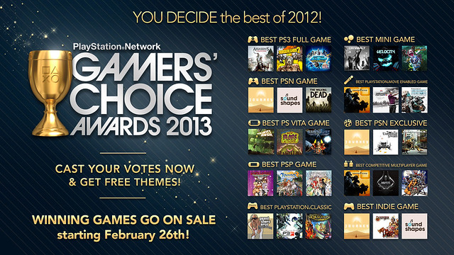 PSN Gamers' Choice Awards 2013 Nominees: Voting Opens Today –  PlayStation.Blog